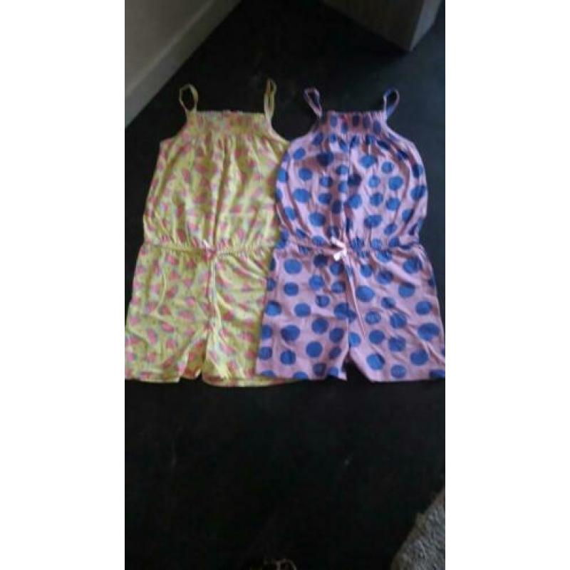 Setje meisjes zomerkleding mt. 122. 6 delig.