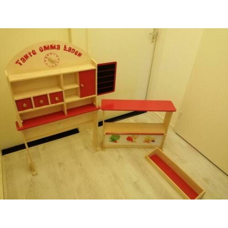 Houten speelgoedwinkeltje "Tante Emma laden"