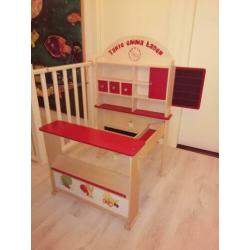 Houten speelgoedwinkeltje "Tante Emma laden"