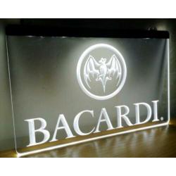 Bacardi 3d neon ledbord kroeg, keet, mancave, schuur, bar