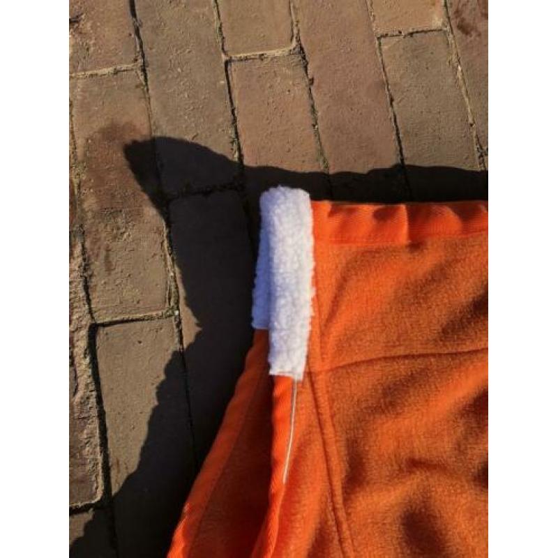 Mooi oranje fleece deken