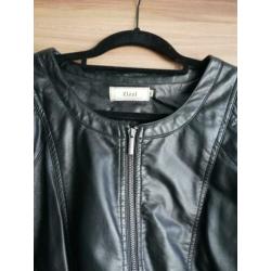 Zizzi leren look jasje maat 50