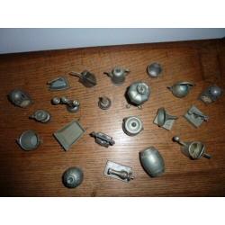 tinnen miniaturen, tin, letterbak, poppenhuis, verzamelen