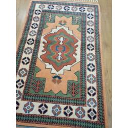 Vintage handgeknoopt perzisch tapijt Turks 160x81