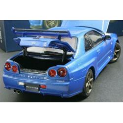 Ebbro Nissan Skyline GT-R Bayside blue 1/24 schaal mega vet