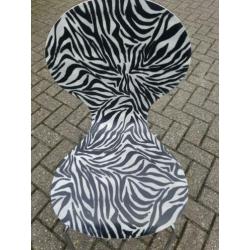 4 desing stapel zebra stoelen