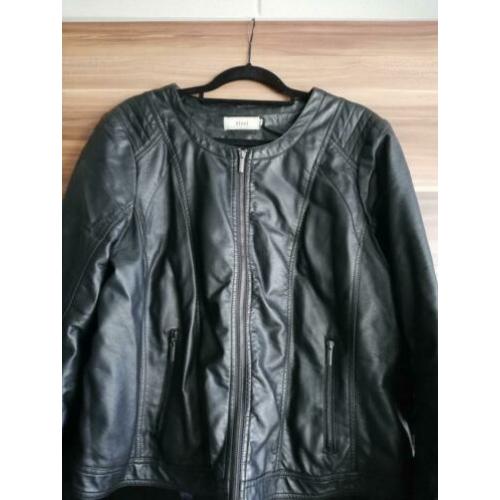 Zizzi leren look jasje maat 50