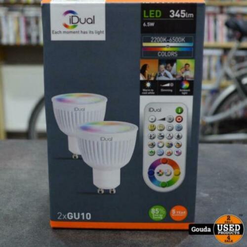 iDual LED lamp dimbaar GU10 2-stuks met afstandsbedieni 372
