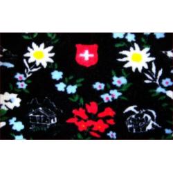 KING LOUIE zwarte gebloemde velours rok maat S zgan