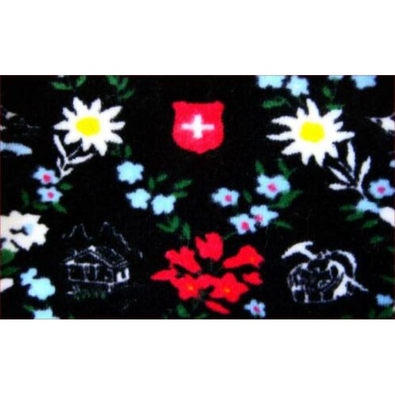 KING LOUIE zwarte gebloemde velours rok maat S zgan