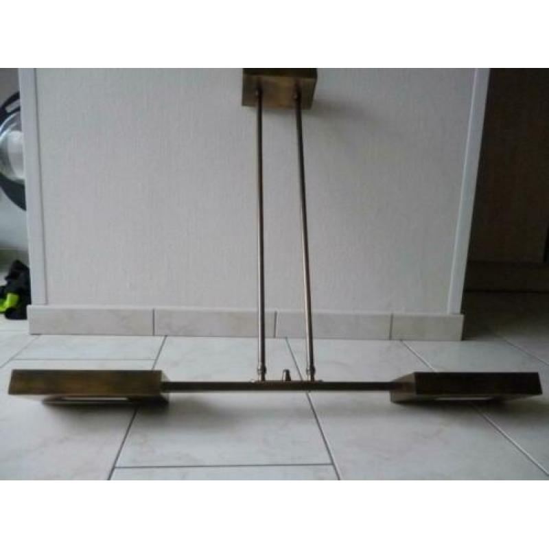 Hanglamp met dimmer voor boven tafel bronskleur