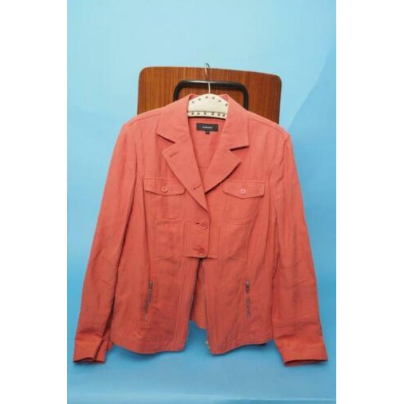 Claudia Stater blazer koraalrood/roze maat 44