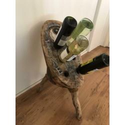 Handgemaakt houten wijnrek!