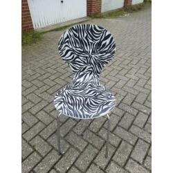 4 desing stapel zebra stoelen