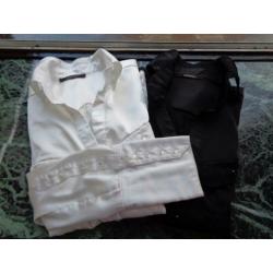 2 Leuke getailleerde satijnen Blouses van Vero Moda mt M/L