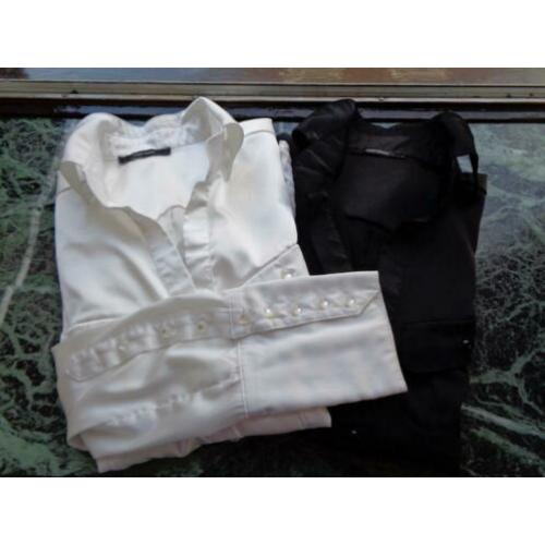 2 Leuke getailleerde satijnen Blouses van Vero Moda mt M/L