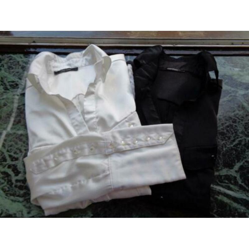 2 Leuke getailleerde satijnen Blouses van Vero Moda mt M/L