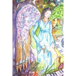 Kaart Mariabeeld 14x21 dubbele Maria Andalusië Religieus
