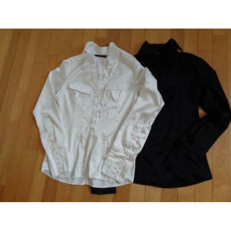 2 Leuke getailleerde satijnen Blouses van Vero Moda mt M/L