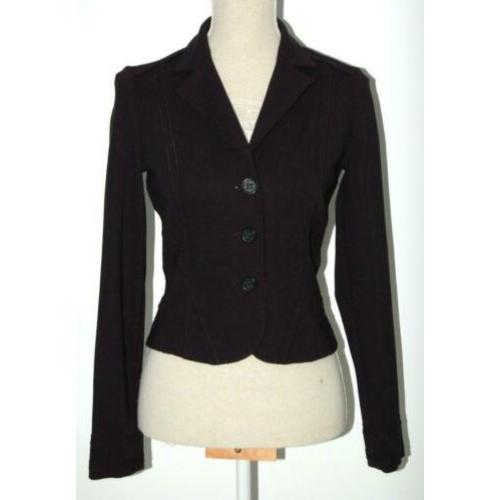 Claudia Sträter viscose jasje, blazer, colbert, zwart, Mt 36
