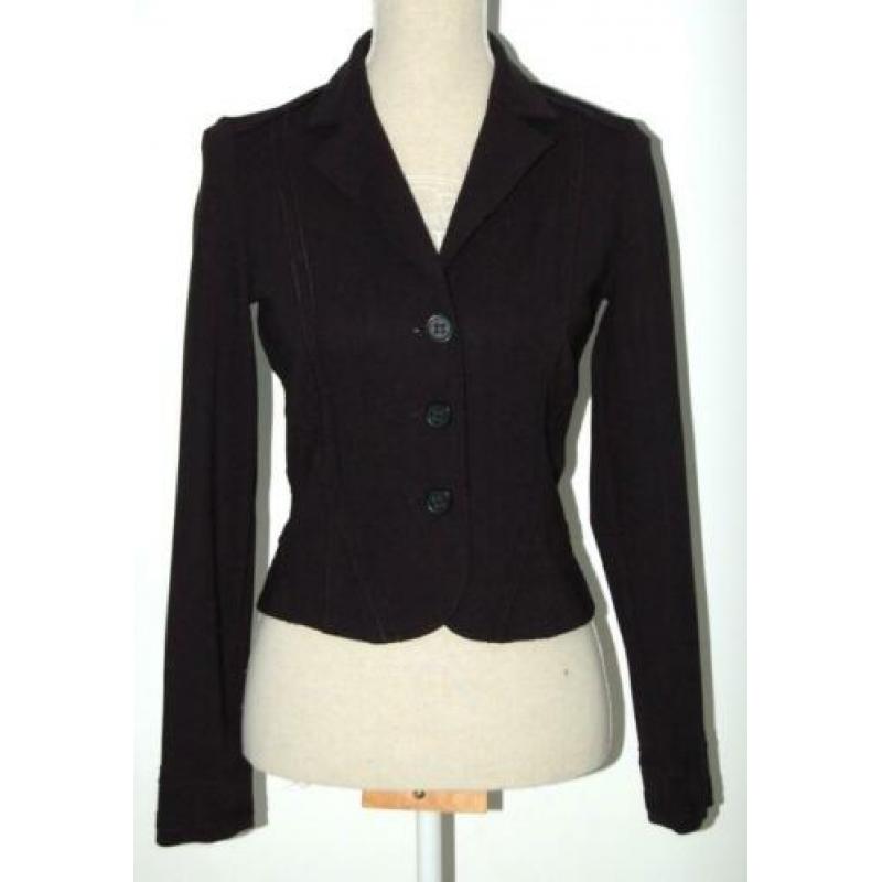 Claudia Sträter viscose jasje, blazer, colbert, zwart, Mt 36