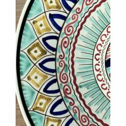 Bord majolica met vogel van RAM Arnhem 32,5