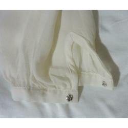 Roomwitte blouse van 100% zijde van Hallhuber Donna
