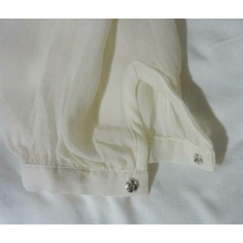 Roomwitte blouse van 100% zijde van Hallhuber Donna