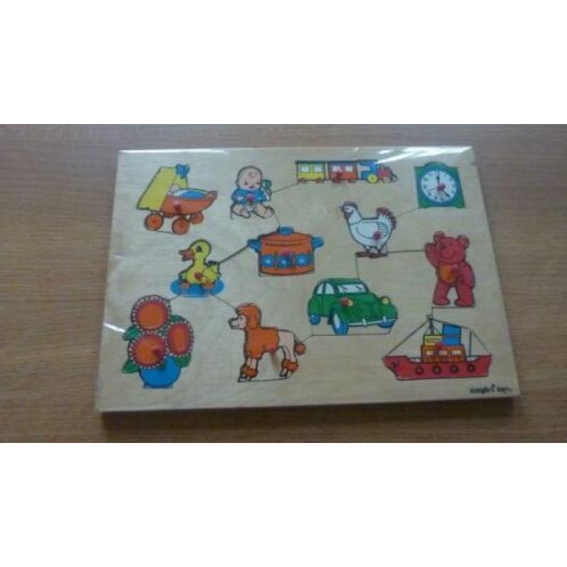 simplex puzzels, simplex toys, hout, brocant, puzzel