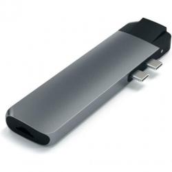 Satechi Pro USB-C Thunderbolt Ethernet hub Space Grijs