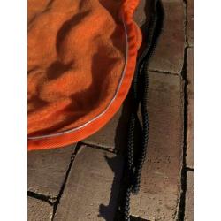 Mooi oranje fleece deken