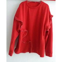 Leuke trui met ruches en rits model van Zara mt m zgn