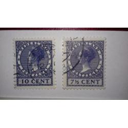 Set van 12 oud nederlandse postzegels