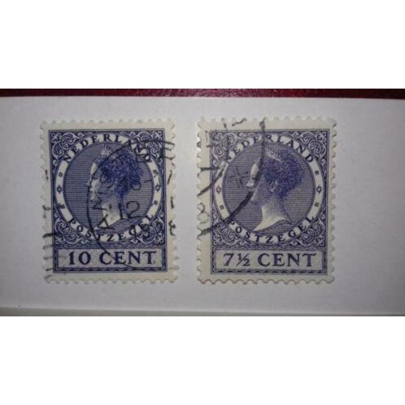 Set van 12 oud nederlandse postzegels