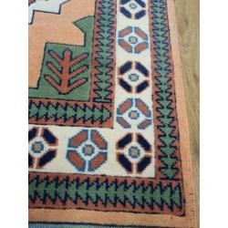 Vintage handgeknoopt perzisch tapijt Turks 160x81