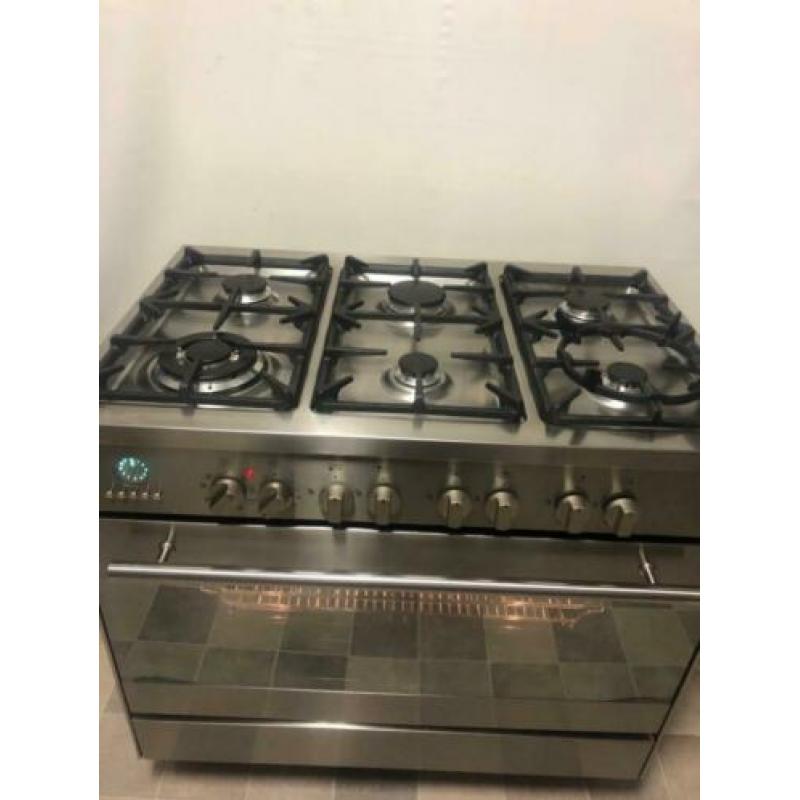 Luxe 6 pits gasfornuis M-System (Boretti)