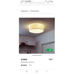 2 ALANG Ikea plafondlampen 45 CM