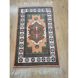 Vintage handgeknoopt perzisch tapijt Turks 160x81