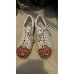 Adidas superstars sneakers / gympen maat 40 metal
