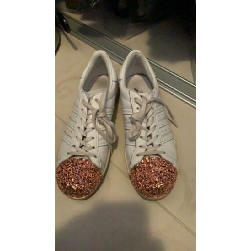 Adidas superstars sneakers / gympen maat 40 metal