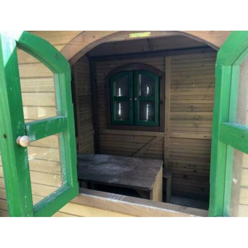 Axi houten speelhuis Julia + tafel en bankjes
