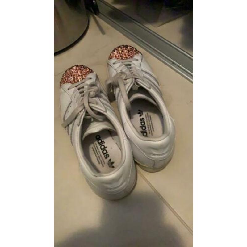 Adidas superstars sneakers / gympen maat 40 metal