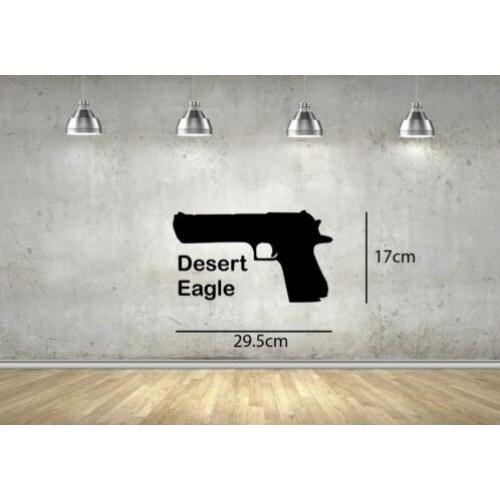 Desert Eagle Aanvalsgeweer, Geweer, Pistool Muursticker