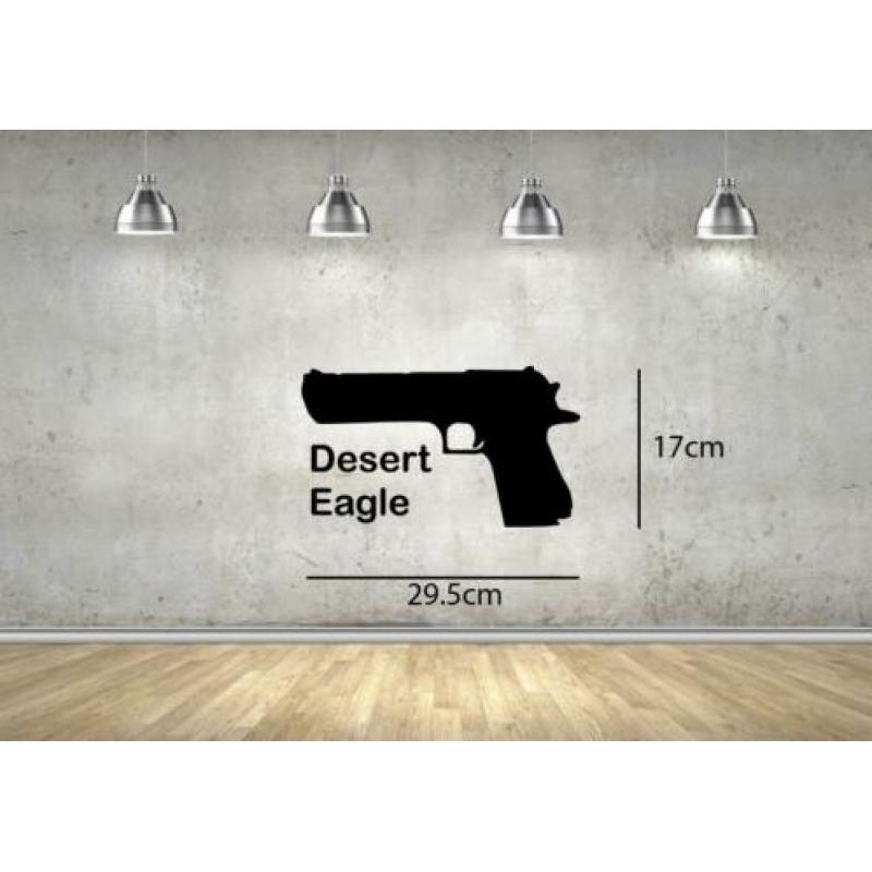 Desert Eagle Aanvalsgeweer, Geweer, Pistool Muursticker