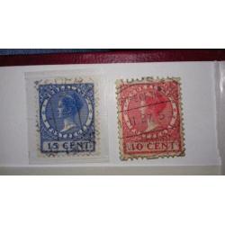 Set van 12 oud nederlandse postzegels