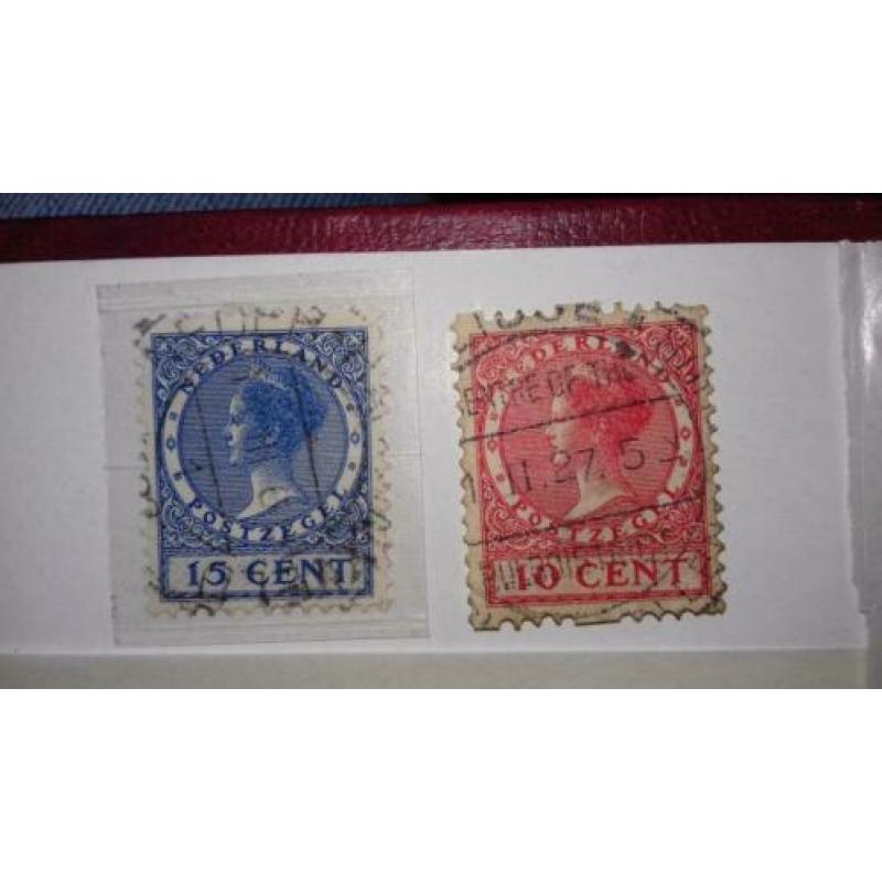 Set van 12 oud nederlandse postzegels