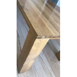 Mooie eettafel 160 x 100 gestoomd eiken