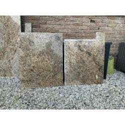 Aanrechtblad natuursteen, 6 stuks