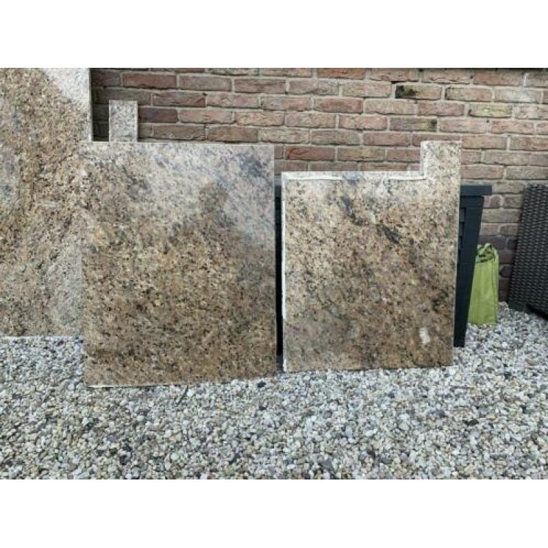 Aanrechtblad natuursteen, 6 stuks