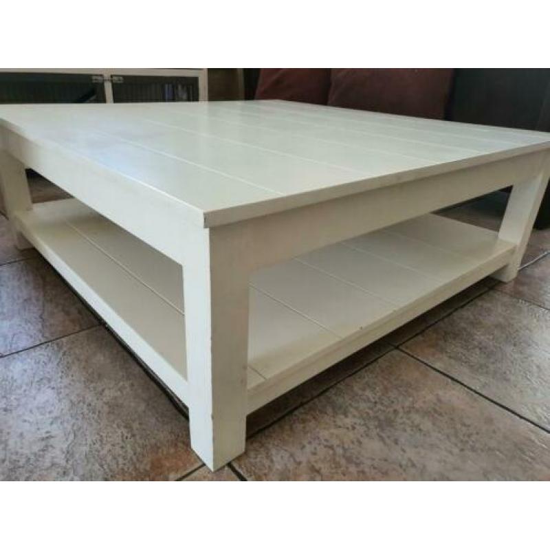 Salontafel, roomkleur, lxbxh = 110cmx110cmx40cm